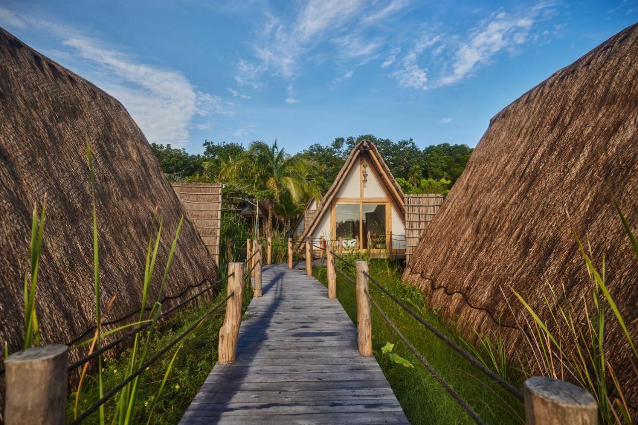 Habitas Bacalar Hotel Bagian luar foto